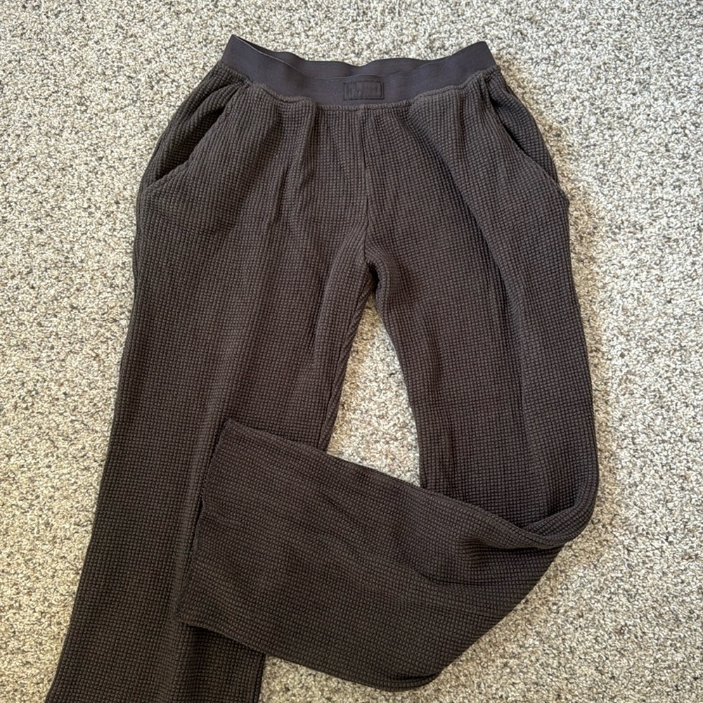 Set Active Waffle Wide Leg Lounge Pants